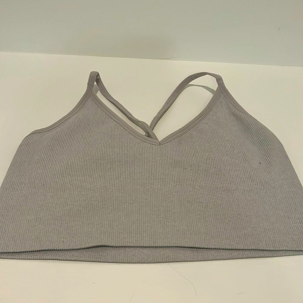 Grey sports bra